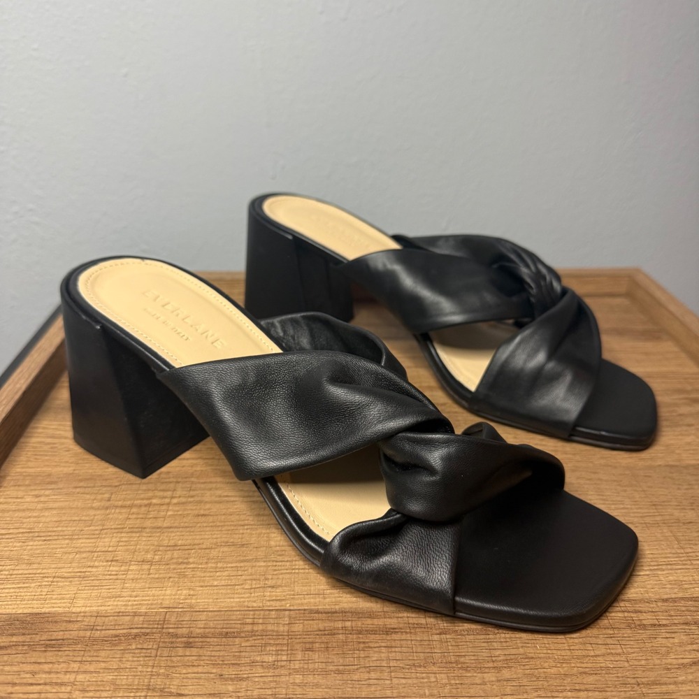 Black Knotted Block Heel Mules - Lulu's